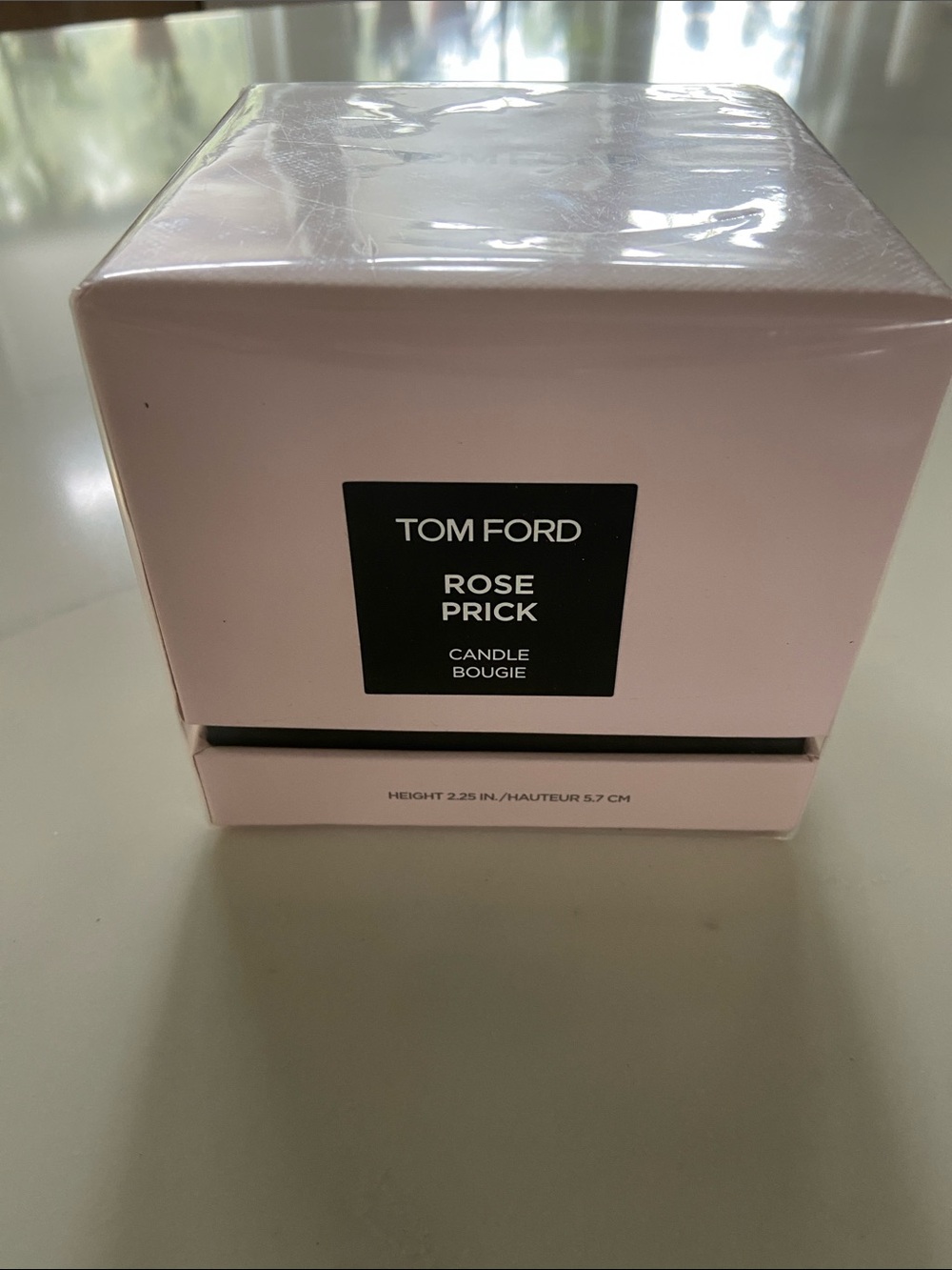 Tom Ford Rose Prick Candle - Pale Pink with Black Label